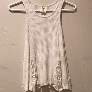 WAFFLE LACE TANK